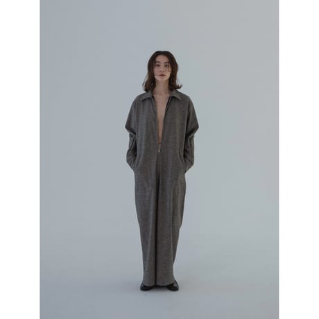 - AUTHENTIC series - classy jumpsuit/melange brown_an0024
