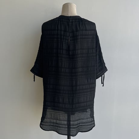 【nokcha original】mulch jacquard blouse/black_nb0156