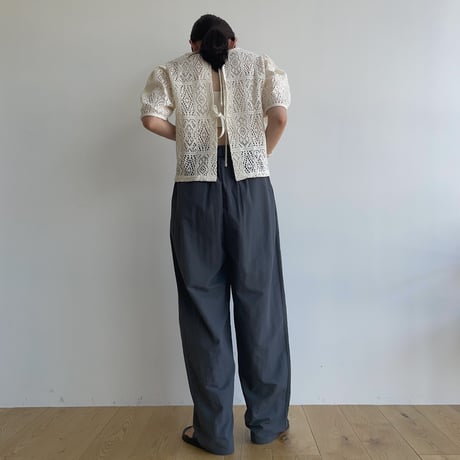 《予約販売》washer tuck oval long pants/2colors_np0840