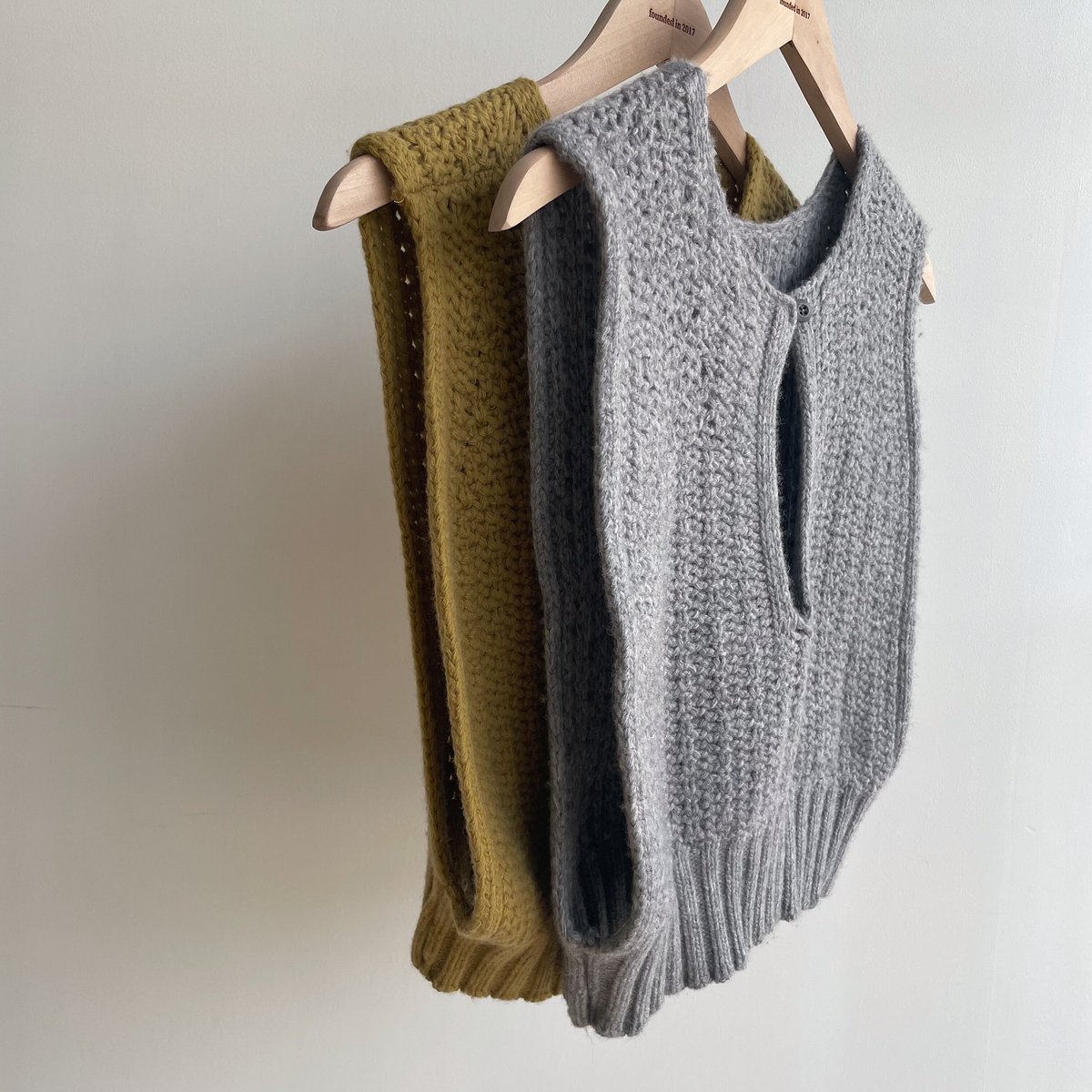 予約販売》minimal knit vest/2colors_nt1844 | NOKCHA