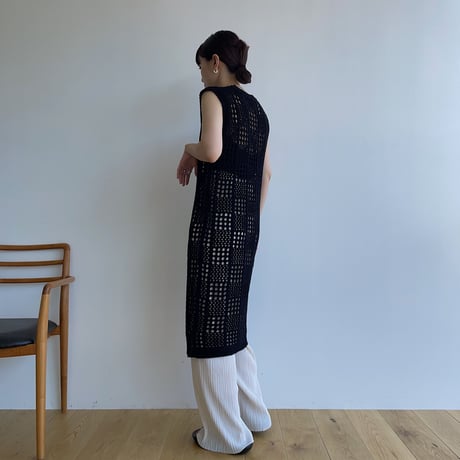 《予約販売》knit mesh long one-piece/2colors_nd0137
