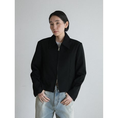 《予約販売》double zip minimal jacket/2colors_no0531