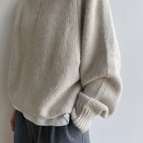《予約販売》mohair v neck over knit/2colors_nt1855