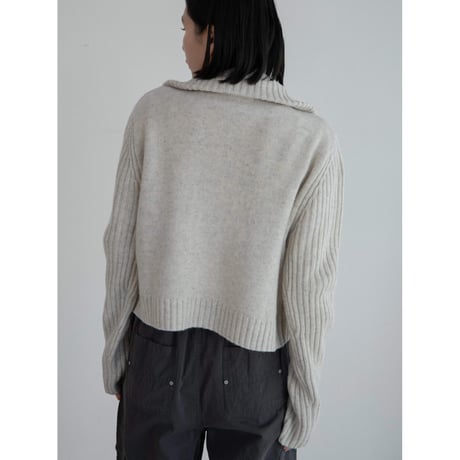 《予約販売》melange knit mannish cardigan/2colors_nt2233