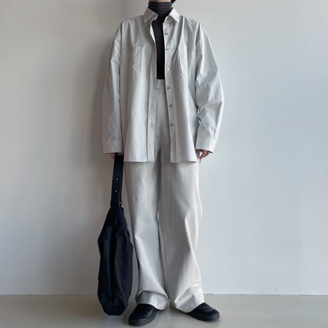 《予約販売》high waist cotton wide pants/2colors_np0951