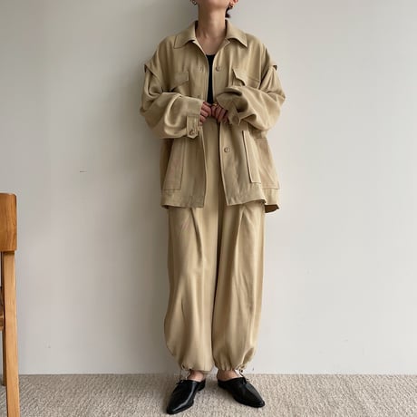 【nokcha original】2way pocket pants/beige_np0665