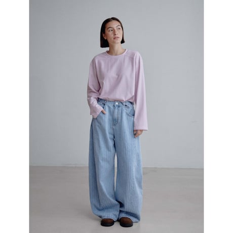 《予約販売》waist mark stripe jeans_nj0176
