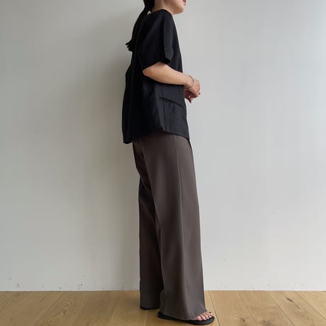 《予約販売》no collar linen jacket/2colors_no0302