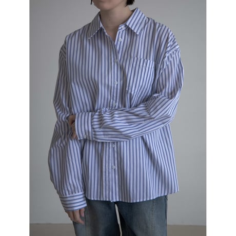 《予約販売》double stripe over shirt/2colors_nb0265