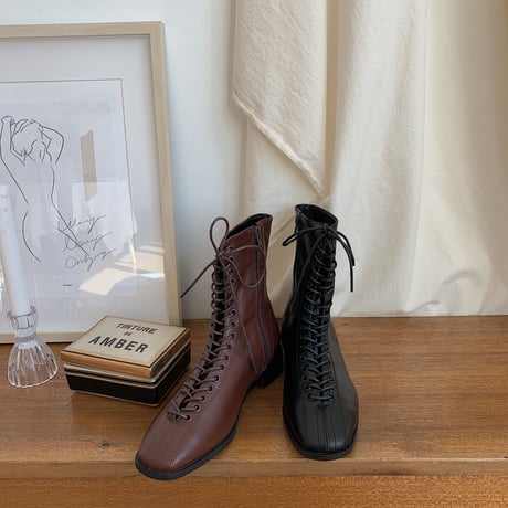 ✳︎予約販売✳︎lace up  boots/2colors_na0105