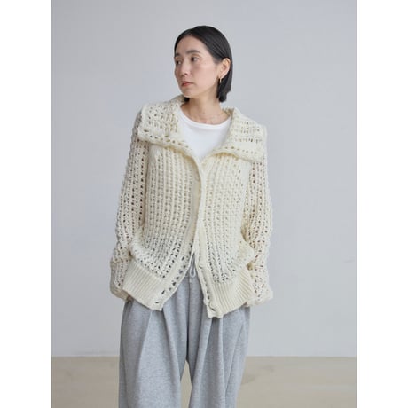 《予約販売》crochet 2way knit cardigan/2colors_nt2500