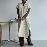 《予約販売》long knit vest/2colors_nt1090