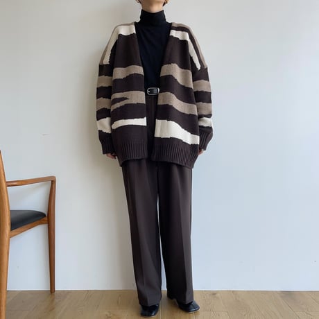 【nokcha original】ennui knit cardigan/deep brown_nt1502