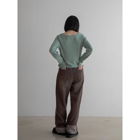 《予約販売》washing brown jeans_nj0108