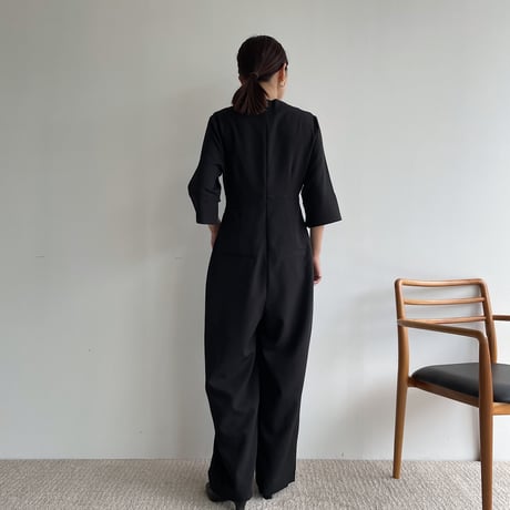 【nokcha original】rich jumpsuit/black_np0671