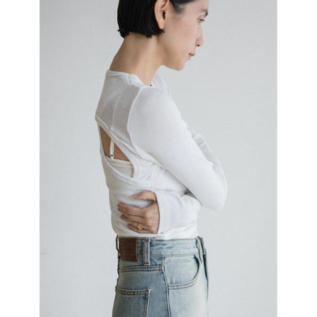 《予約販売》cover stitch back accent tops/3colors_nt2557