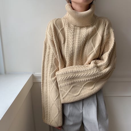✳︎予約販売✳︎minmal cable knit/2colors_nt0123