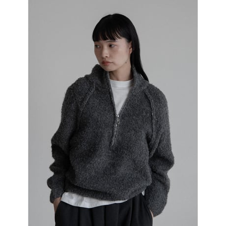 《予約販売》zip up soft knit pullover/2colors_nt2194