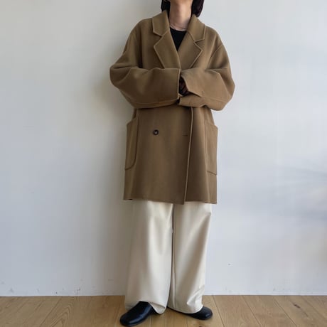 【nokcha original】HAND MADE tailored middle coat/beige_no0306