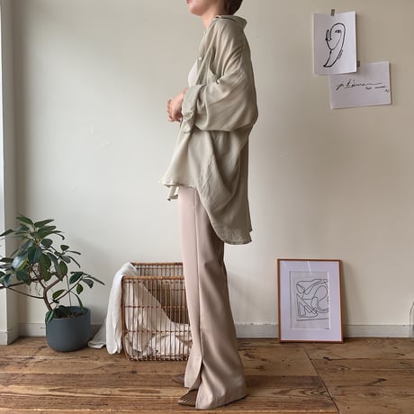 《予約販売》slit slim slacks pants/2 colors_np0172