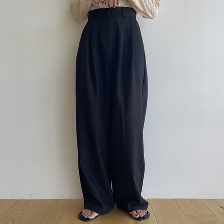 《予約販売》straight tuck wide pants/2colors_np0902