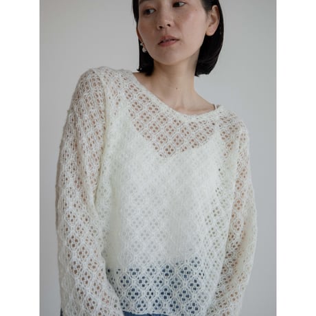 《予約販売》crochet minimal knit tops/2colors_nt2251