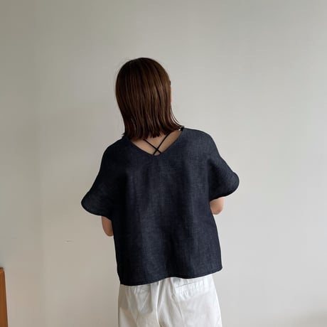 《予約販売》french minimal linen tops/2colors_nt1414