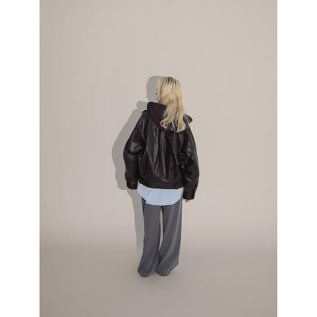 - AUTHENTIC series - old like eco leather jacket/deep brown_an0002