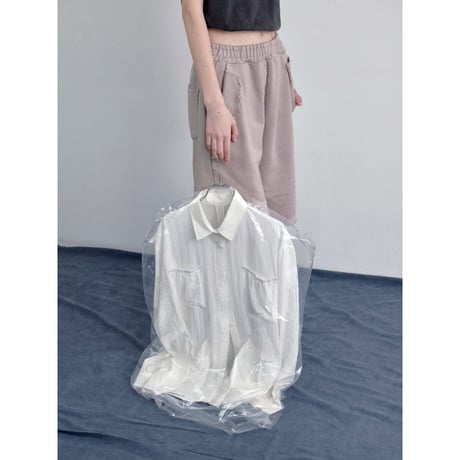 【NOKCHA original】mannish sheer shirt jacket/2colors_nb0376