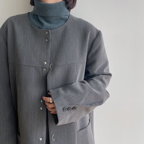 【nokcha original】mannish jacket/melange gray_no0313