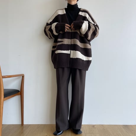 【nokcha original】ennui knit cardigan/deep brown_nt1502