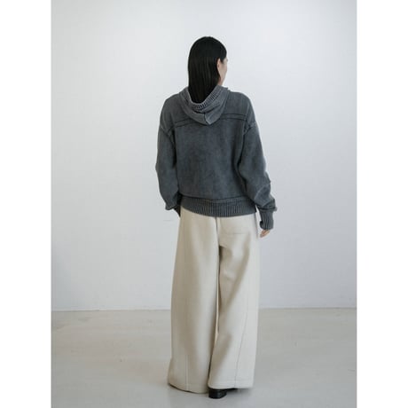 《予約販売》ash hoodie knit jacket/2colors_no0501
