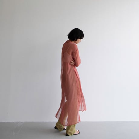 【nokcha original】check sheer pants/light green_np0598