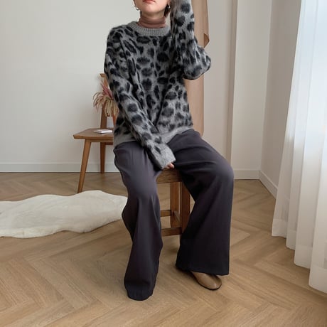 ✳︎予約販売✳︎leopard gray knit_nt0179