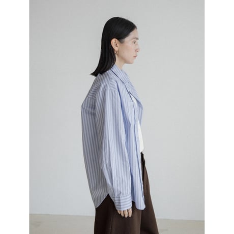 《予約販売》accent stripe over shirt/2colors_nb0333