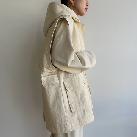 【nokcha original】2way mannish jacket/ivory_no0277