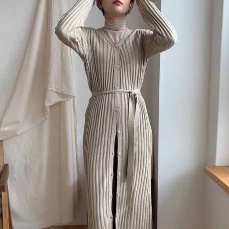 ✳︎予約販売✳︎lady knit long cardigan/2colors_nd0040
