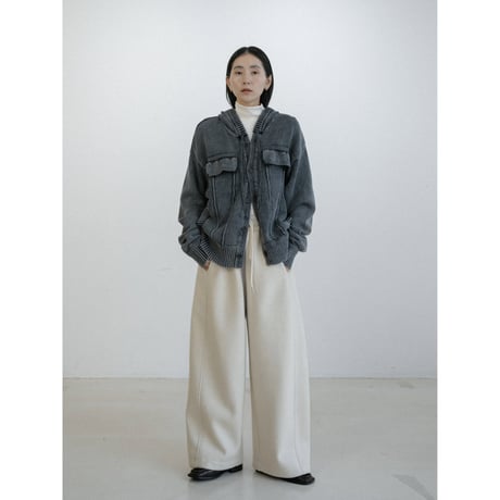 《予約販売》ash hoodie knit jacket/2colors_no0501