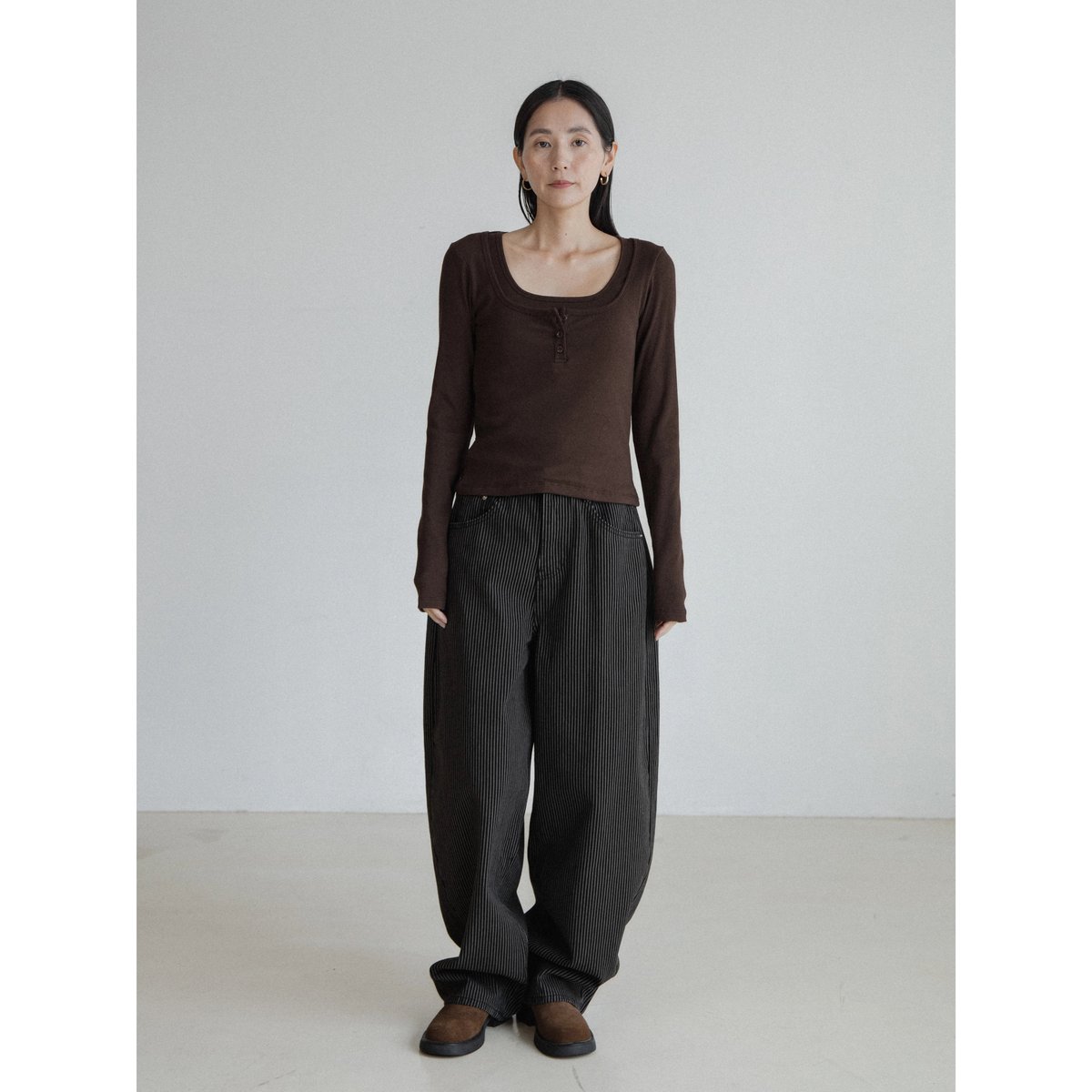 予約販売》stripe cocoon jeans_nj0157 | NOKCHA