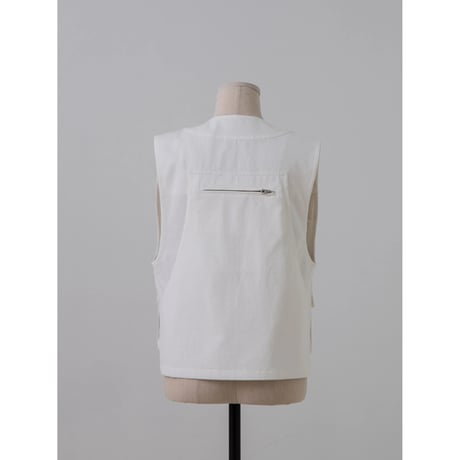 - AUTHENTIC series - mannish twill vest/black_an0008