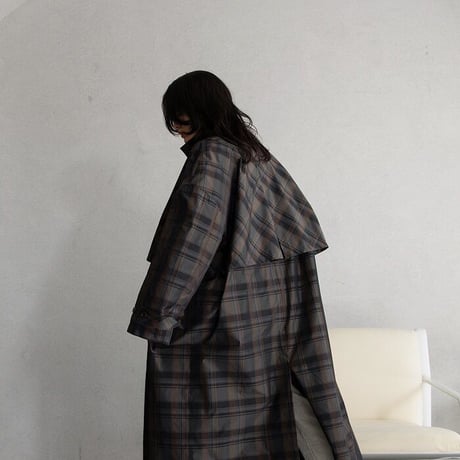 【nokcha original】quality over check coat_no0200
