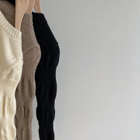 《予約販売》accent minimal knit/3colors_nt1530