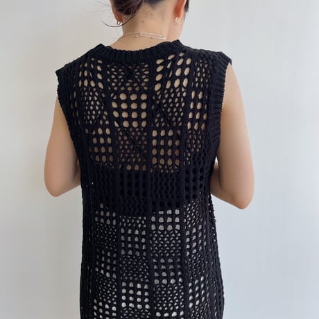 《予約販売》knit mesh long one-piece/2colors_nd0137