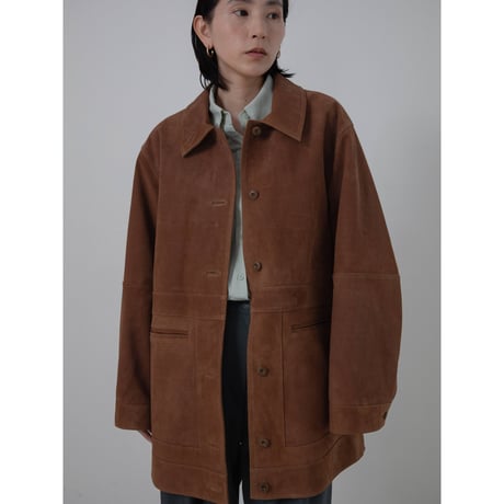 - AUTHENTIC series - real suède rich jacket/camel_an0037