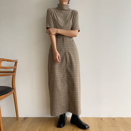 《予約販売》check long skirt/2colors_ns0071