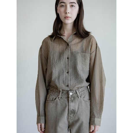 《予約販売》stripe mannish sheer shirt_nb0382
