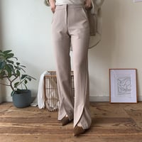 《予約販売》slit slim slacks pants/2 colors_np0172