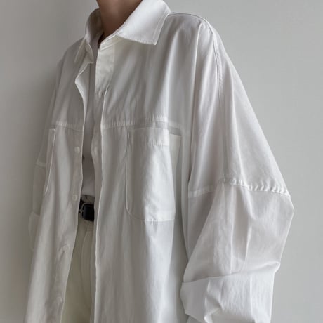 《予約販売》over cotton shirt/2colors_nb0218
