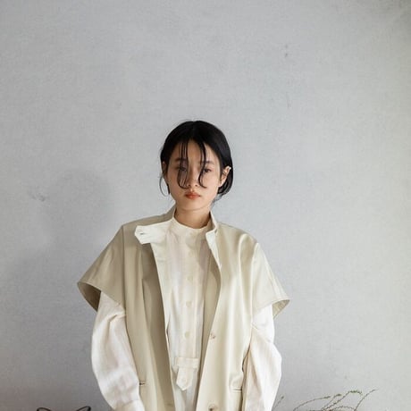 【nokcha original】jacquard over blouse/ivory_nb0041