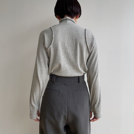 【nokcha original】accent jacquard high neck tops/ 3colors_nt1881